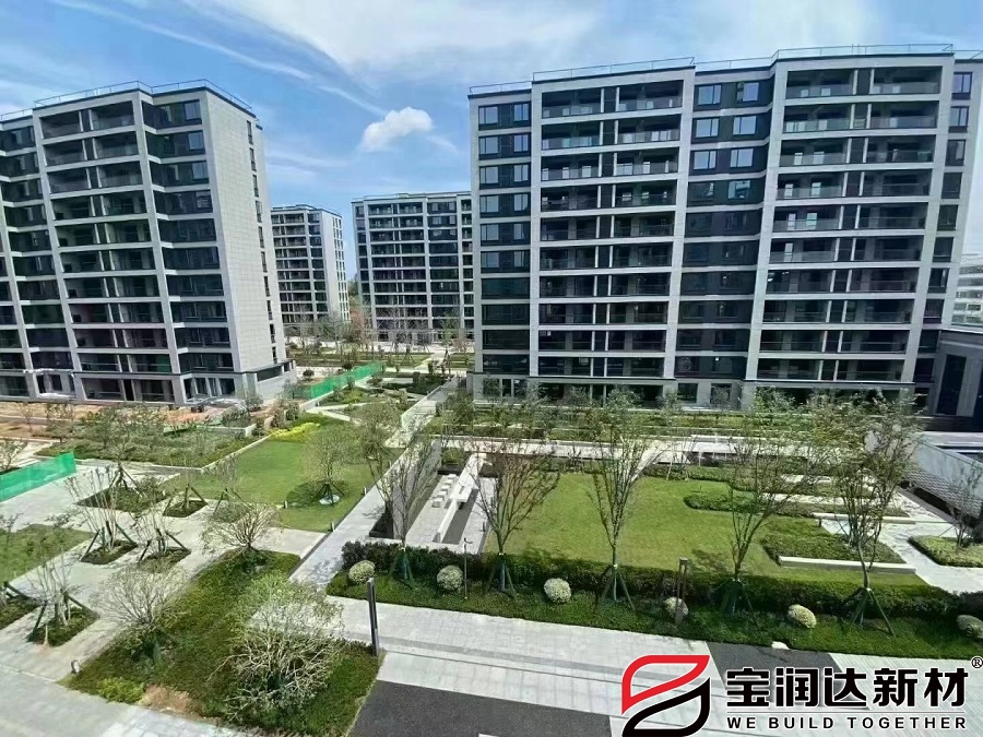 信阳小区外墙真石漆一体板