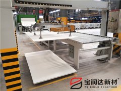 宝润达保温装饰一体板生产之面板初打磨