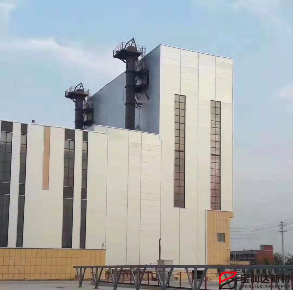 宝润达聚氨复合板应用绿建上料仓项目